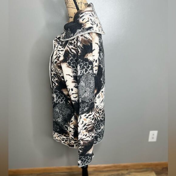 Richard Malcolm wool floral print button up jacket size medium artsy office - Picture 4 of 8